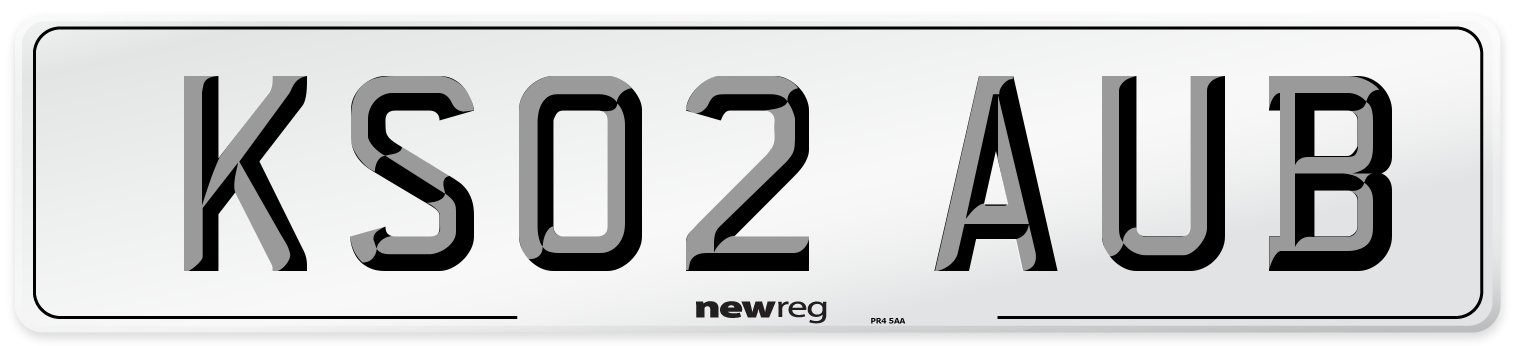 KS02 AUB Number Plate from New Reg